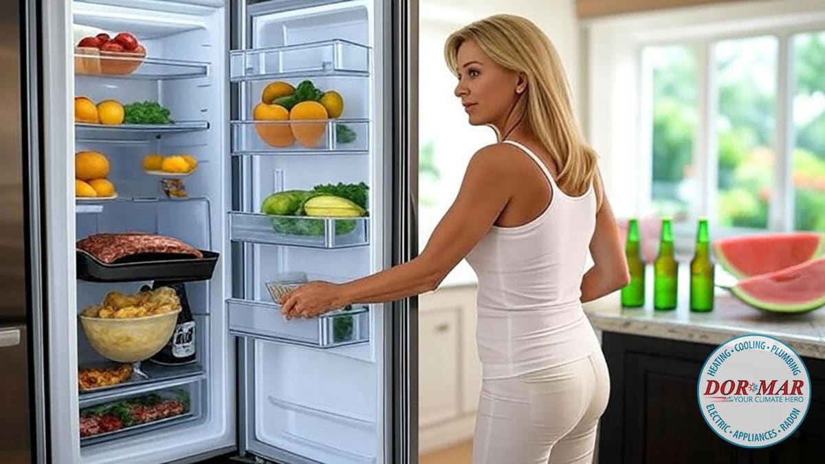 If your refrigerator works overtime in the summer, call DorMar to get it running in peak condition againl